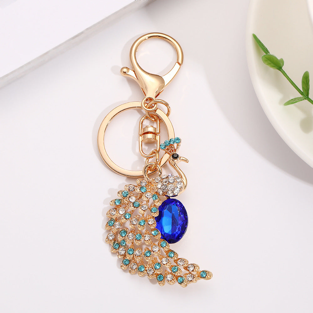 Wholesale Diamond Peacock Keychain
